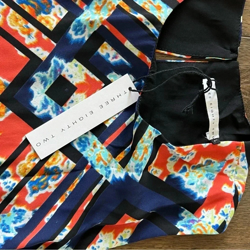 NWT Revolve Three Eighty Two Slip MIDI Dress Size Large Multicolor